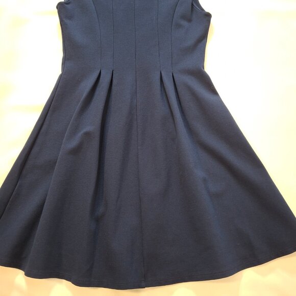 Monteau Los Angeles High Scoop Neck Fit & Flare Dark Blue Dress Size M Sleeveles - Picture 12 of 16